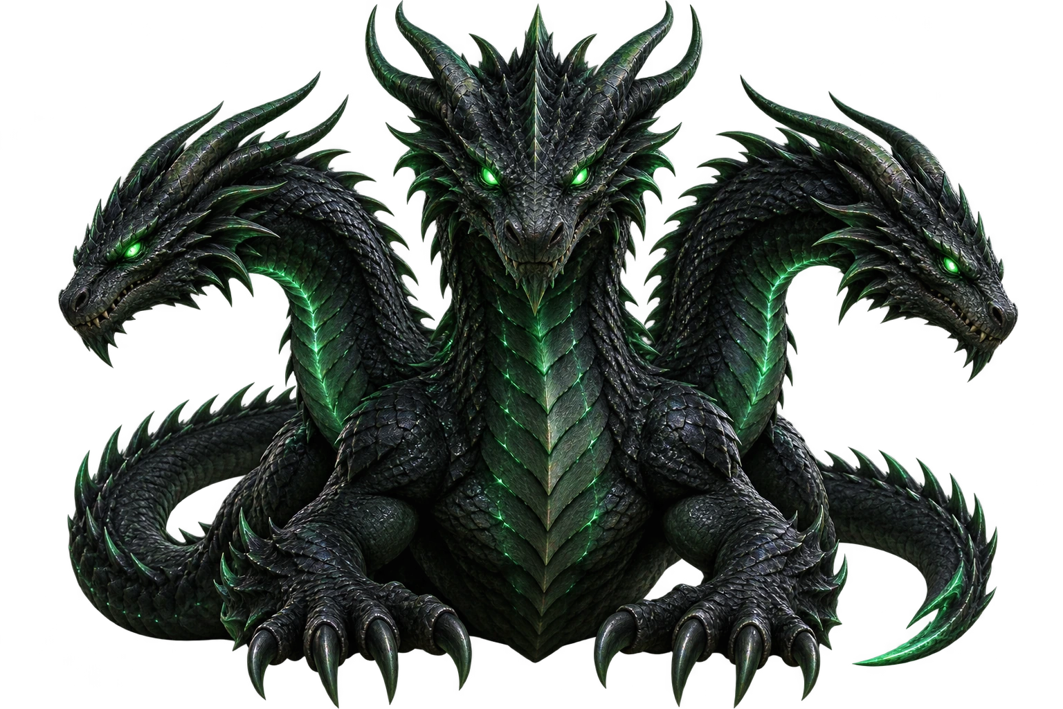 Hydra three-headed dragon product mascot